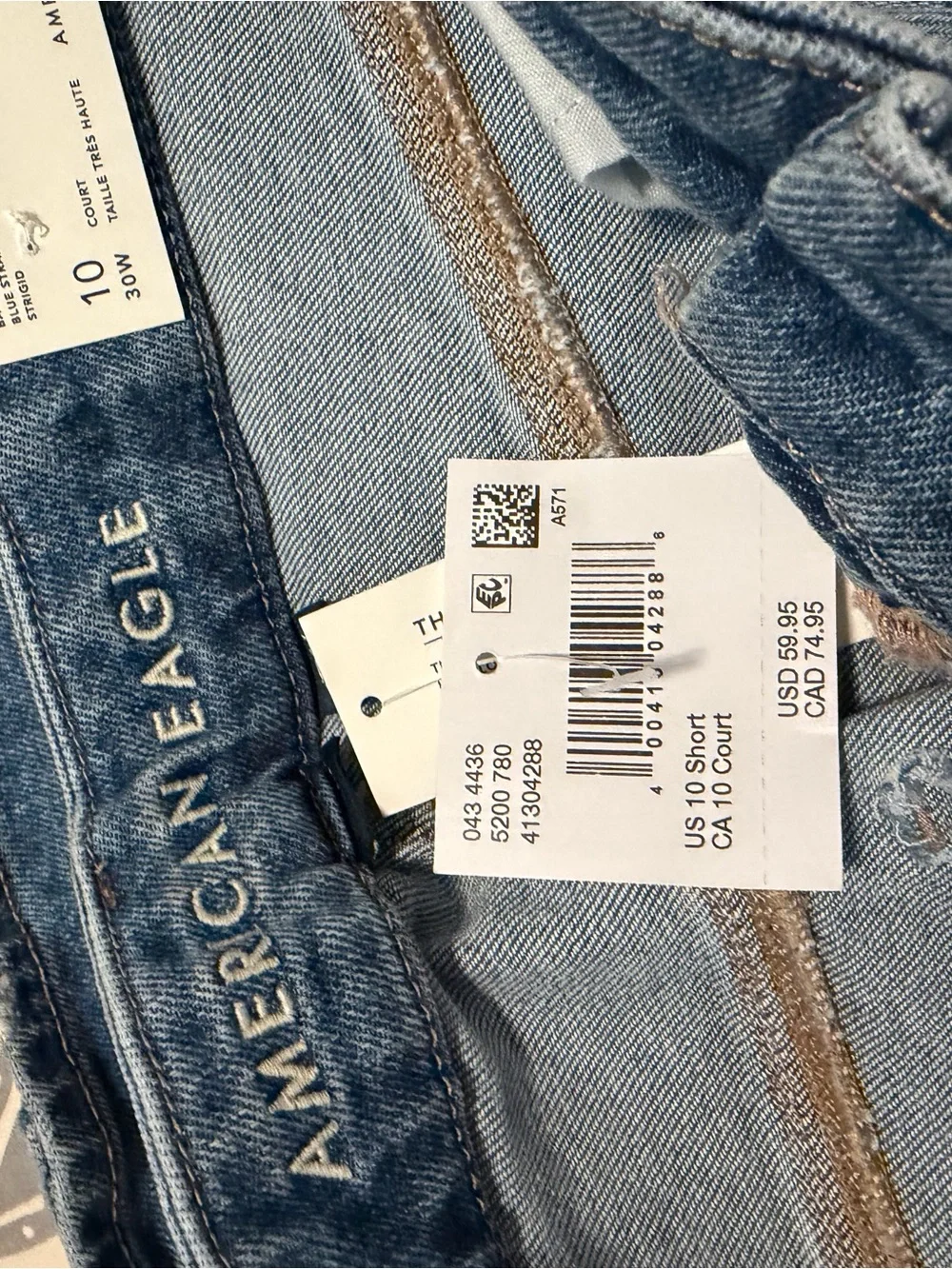 American Eagle Light Blue High-Rise Barrel Jeans - Picture 3 of 6